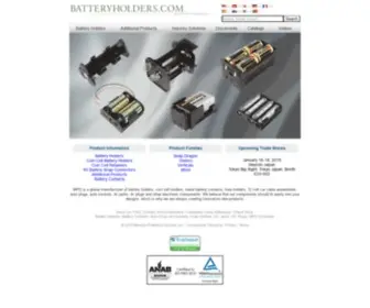 Batteryholders.com(Memory Protection Devices Inc) Screenshot