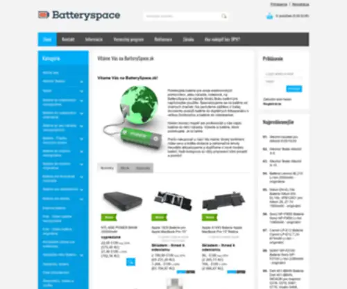 Batteryspace.sk(Úvod) Screenshot