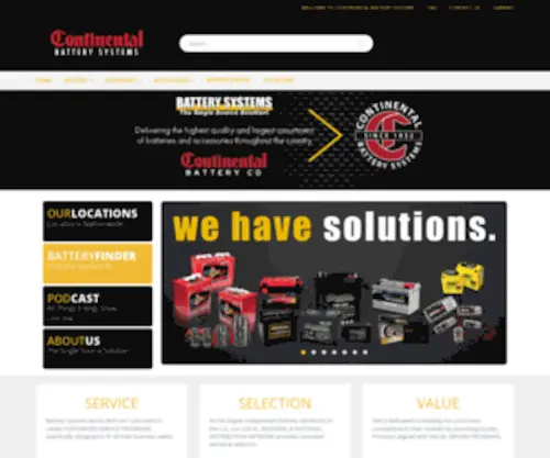 Batterysystems.net(Continental Battery Systems) Screenshot