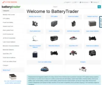 Batterytrader.com(Replacement battery car UPS mobility scooter tool batteries) Screenshot