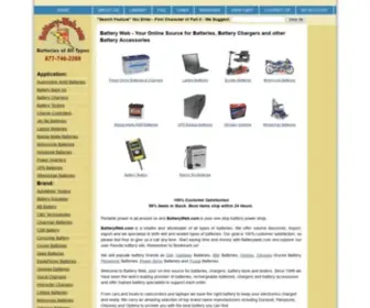 Batteryweb.com(Battery Web) Screenshot