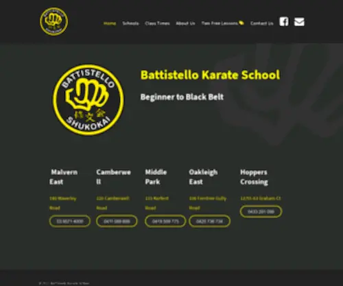 Battistello.com.au(Battistello Karate School) Screenshot