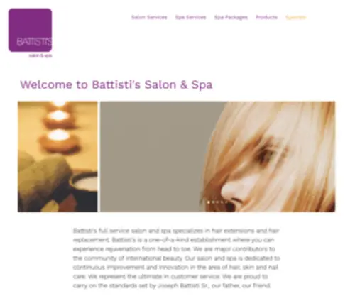 Battistis.com(Battisti's Salon and Spa Over 50 Years of Salon & Spa Excellence Battisti's) Screenshot