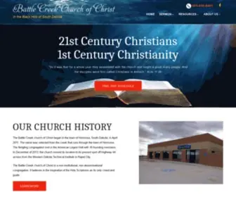 Battlecreekcoc.org(Battle Creek Church of Christ in the Black Hills of South Dakota) Screenshot