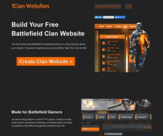 Battlefieldwebsites.com(Battlefield Clan Websites) Screenshot
