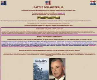 Battleforaustralia.org(The Battle for Australia) Screenshot