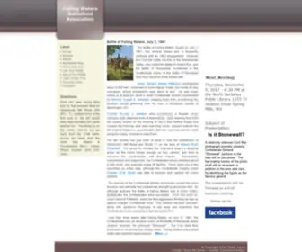 Battleoffallingwaters.com(Falling Waters Battlefield Association) Screenshot