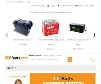 Batts.com(Cheap Wholesale Batteries) Screenshot