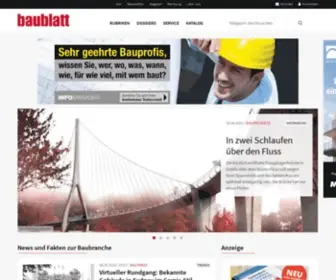 Baublatt.ch(Baublatt, die Bau-Plattform mit allem Wissen für den Bau) Screenshot