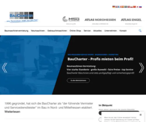 Baucharter.com(Maschinen Service Gruppe) Screenshot