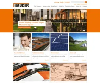 Bauder.co.uk(High Quality Green Roofs & Flat Roof Systems) Screenshot