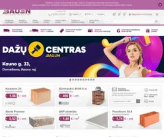 Bauen.lt(Mažmenine ir didmenine prekyba statybinėmis medžiagomis. Mūsų tikslas) Screenshot