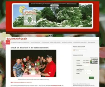 Bauernhof-Grain.at(Bauernhofurlaub in der Südoststeiermark Ferienwohnungen für den kinderfreundlichen Familienurlaub in Feldbach) Screenshot