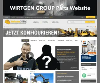 Bauforum24.biz(Portal für Baumaschinen und Bau) Screenshot