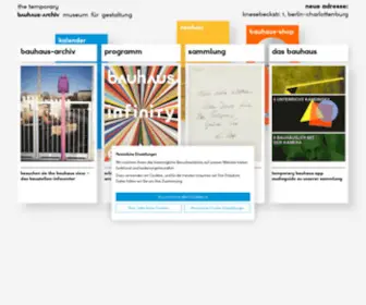 Bauhaus.de(Bauhaus-Archiv | Museum für Gestaltung, Berlin) Screenshot