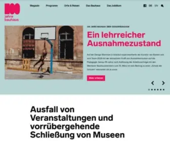 Bauhaus100.de(Bauhaus Kooperation) Screenshot