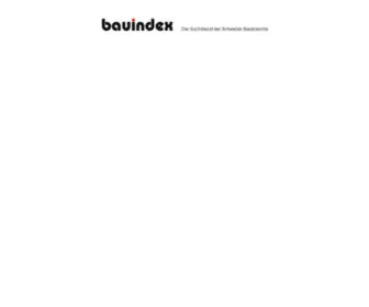 Bauindex.ch(Der Suchdienst der Schweizer Baubranche) Screenshot