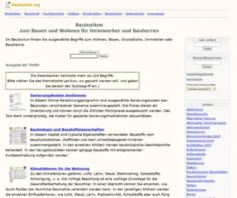 Baulexikon.org(Wärmedämmung baustoffe) Screenshot