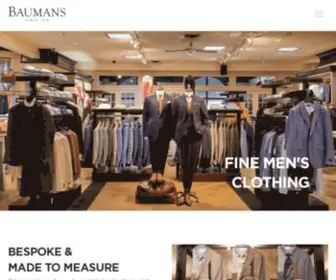 Baumans.com(Baumans Fine Men's Clothing) Screenshot