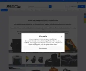 Baumaschinenersatzteil.com(Hier finden Sie neue und gebrauchte Ersatzteile für Ihren Minibagger) Screenshot