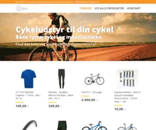 Baunehoejskolen.dk(Cykeludstyr til din cykel) Screenshot