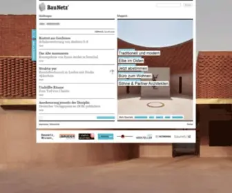 Baunetz.de(Architektur-News, Architekten-Ranking, Fachinformationen, Magazin) Screenshot