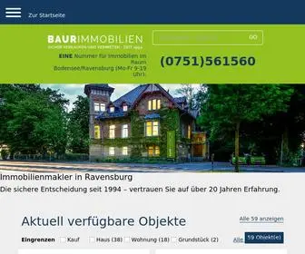 Baur-Immobilien.de(Ihr Immobilienmakler in Ravensburg) Screenshot