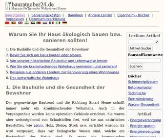 Bauratgeber24.de(Gesundes Bauen und Wohnen) Screenshot