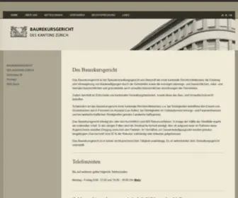 Baurekursgericht-ZH.ch(Baurekursgericht des Kantons Zürich) Screenshot