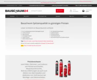 Bauschaum24.de(Online-Shop mit Bauschaum, Montageschaum, Zargenschaum) Screenshot