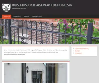 Bauschlosserei-Haase.de(Bauschlosserei Haase) Screenshot