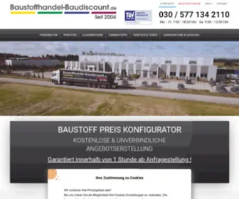 Baustoffhandel-Baudiscount.de(Online Baustoffhandel) Screenshot