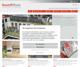 Baustoffwissen.de(Tipps, News & Trends der Baustoffbranche) Screenshot