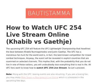 Bautistamma.com(How to Watch UFC 254 Live Stream Online (Khabib vs Gaethje)) Screenshot