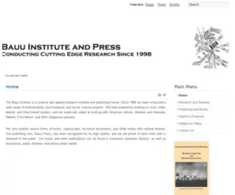 Bauuinstitute.com(Bauu Institute and Press) Screenshot