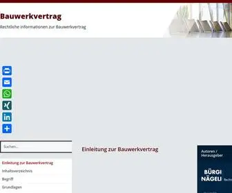 Bauwerkvertrag.ch(Einleitung zur Bauwerkvertrag) Screenshot