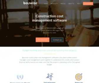 Bauwise.com(Bauwise construction cost management software) Screenshot