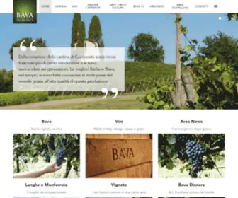 Bava.com(Azienda Vitivinicola e di Invecchiamento Bava) Screenshot