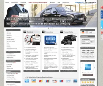 Bavaria-Limousines.de(Limousinenservice München & Chauffeurservice weltweit) Screenshot