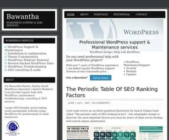 Bawantha.com(WordPress Support) Screenshot