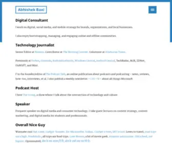 Baxiabhishek.info(Abhishek Baxi) Screenshot