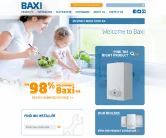 Baxiboilers.com(Baxi Boilers) Screenshot