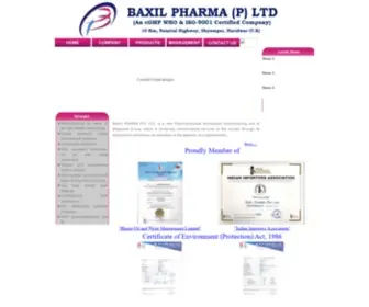 Baxilpharma.com(Baxil Pharma) Screenshot