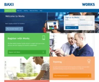Baxiworks.co.uk(Baxi's loyalty scheme for installers) Screenshot