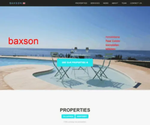 Baxson.com(Properties for sale) Screenshot