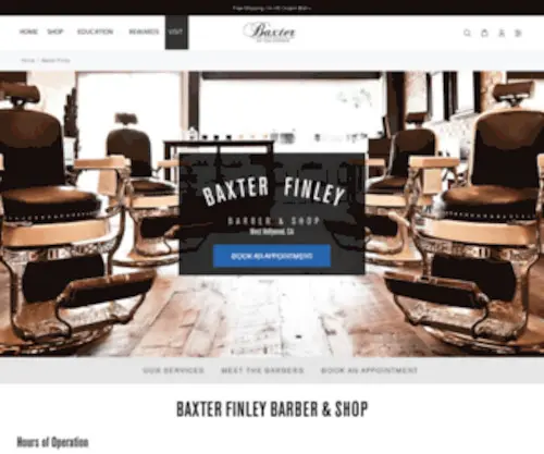 Baxterfinley.com(Baxter Finley Barber & Shop) Screenshot