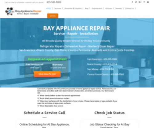 Bayappliancerepair.com(Bay Appliance Repair) Screenshot
