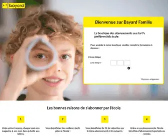 Bayardfamille.com(Bayard Famille : vos abonnements au tarif école) Screenshot