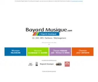Bayardmusique.com(Bayard Musique) Screenshot