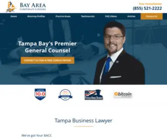 Bayareacorporatecounsel.com(Tampa Business Lawyer) Screenshot